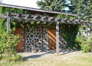Cordwood shed at the Community Garden