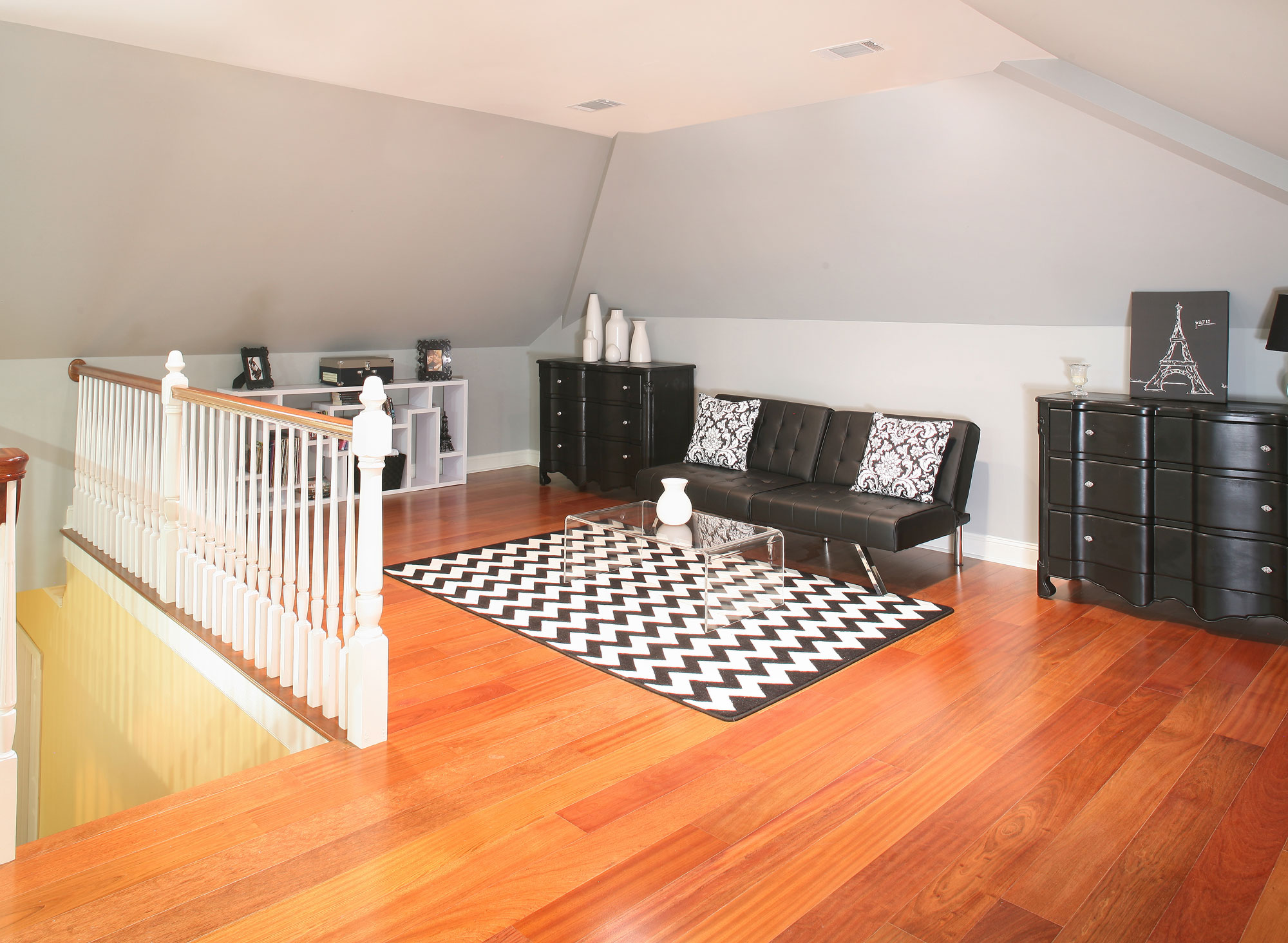 Attic conversion to kids/teens lounge space.
