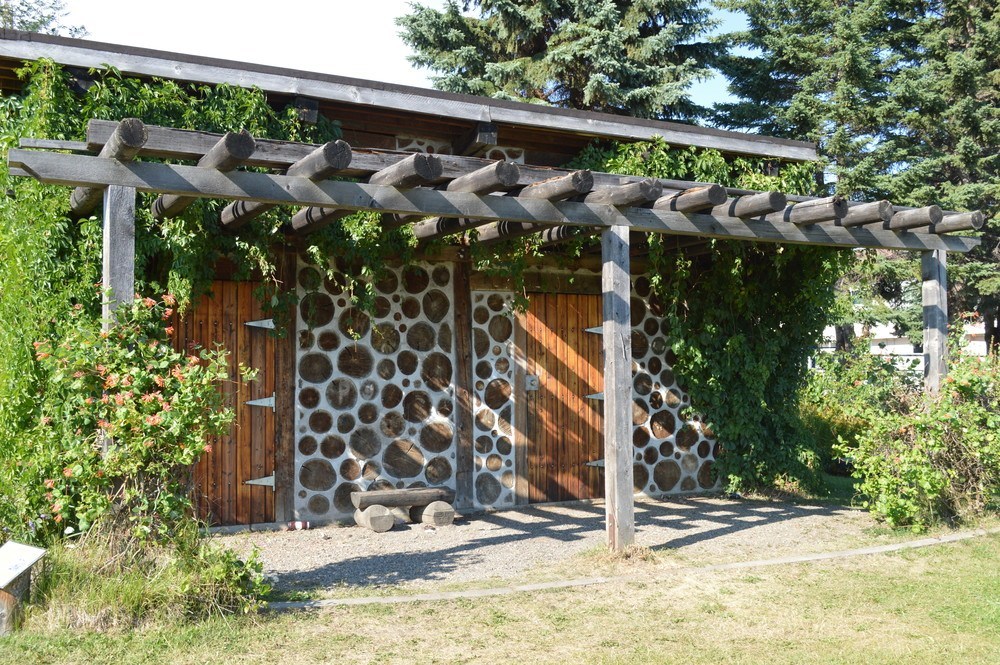 Cordwood shed at the Community Garden