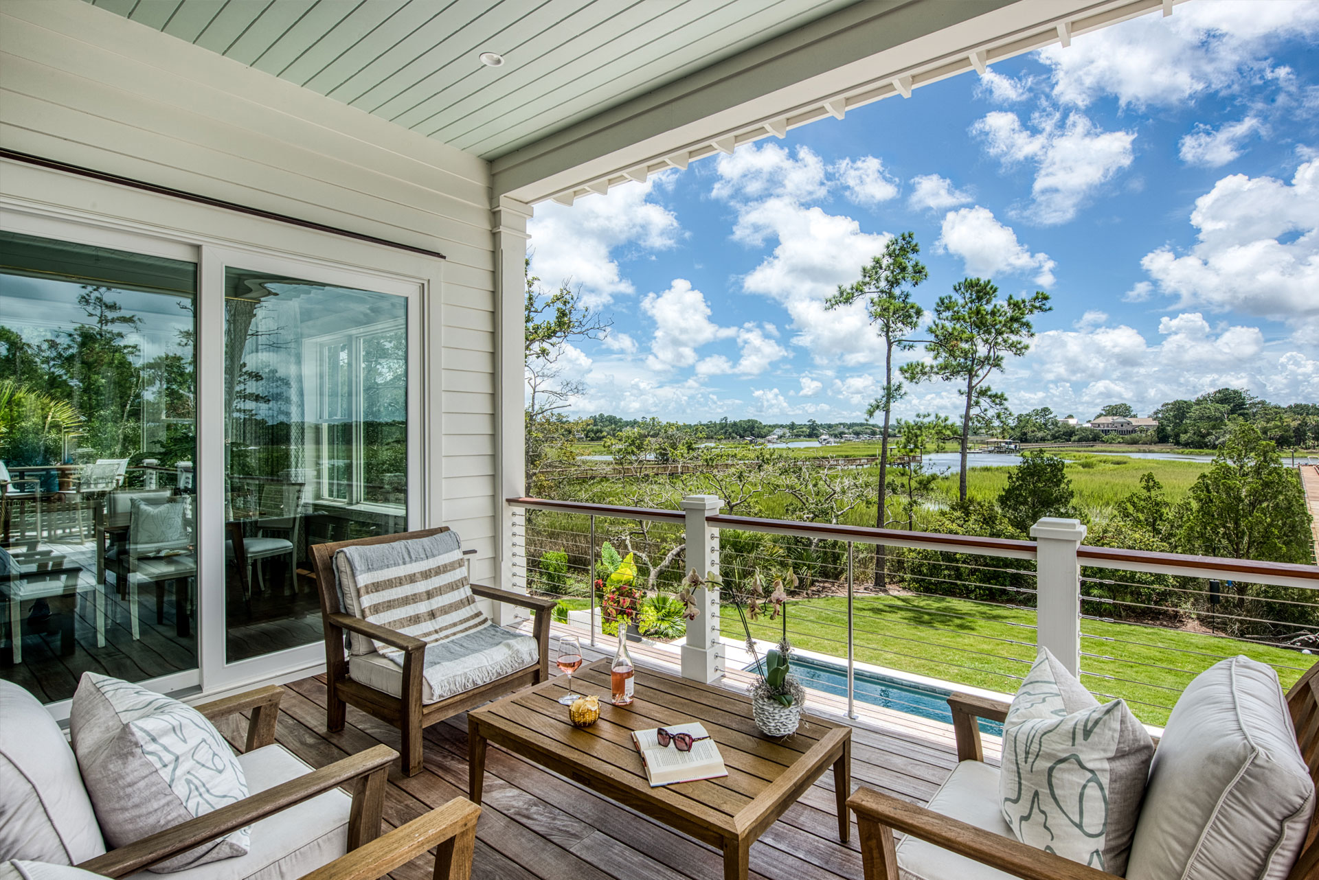 Take in the views from this rear-facing, covered porch