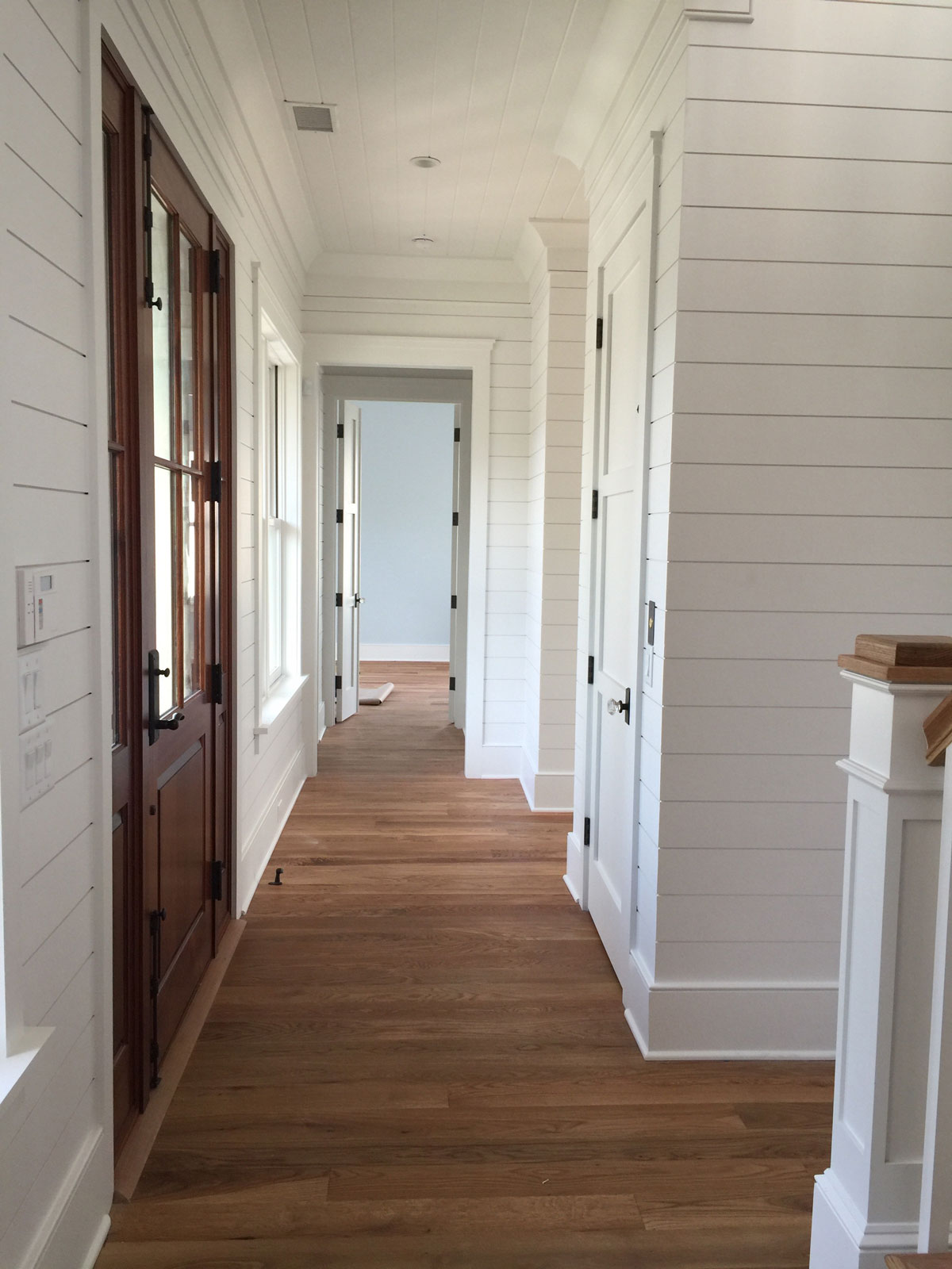 Foyer with shiplap in Sullivan's New Build