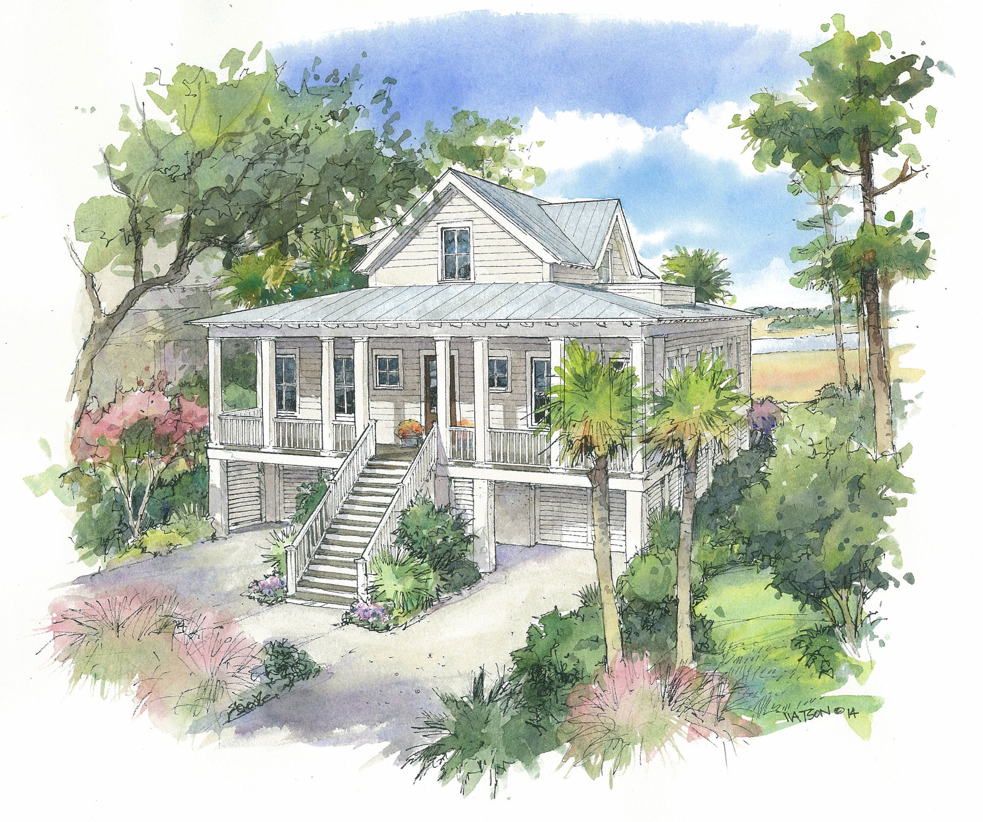 Virginia Cottage on Kiawah Island, SC (front view)