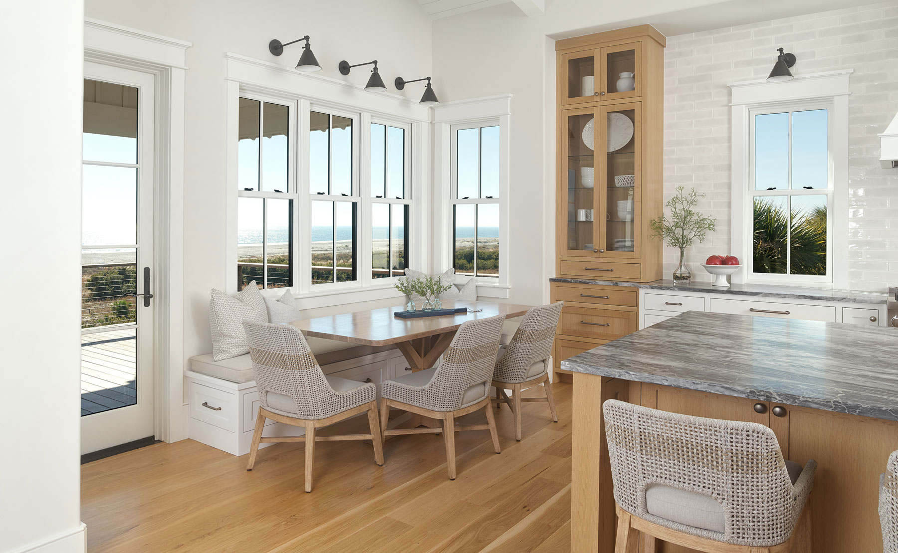 Dining nook, eat-in kitchen with ocean view