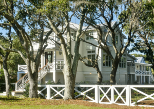 Stately, coastal in-town home on Sullivan's Island with low country luxury details