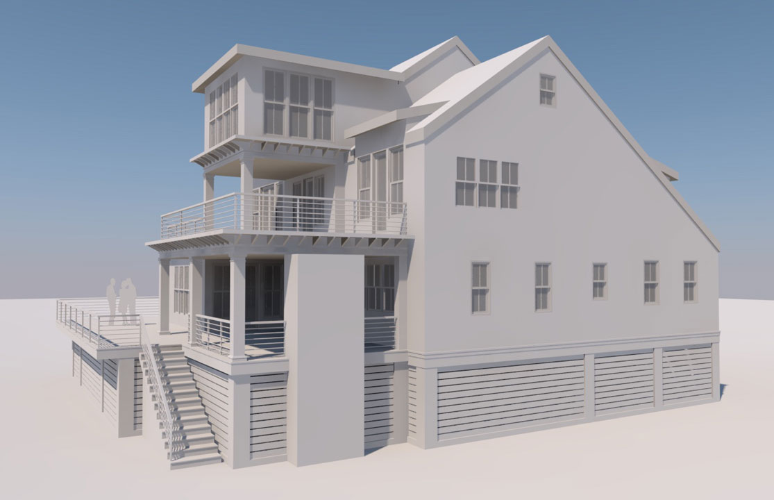 View of Kiawah Island home renovation