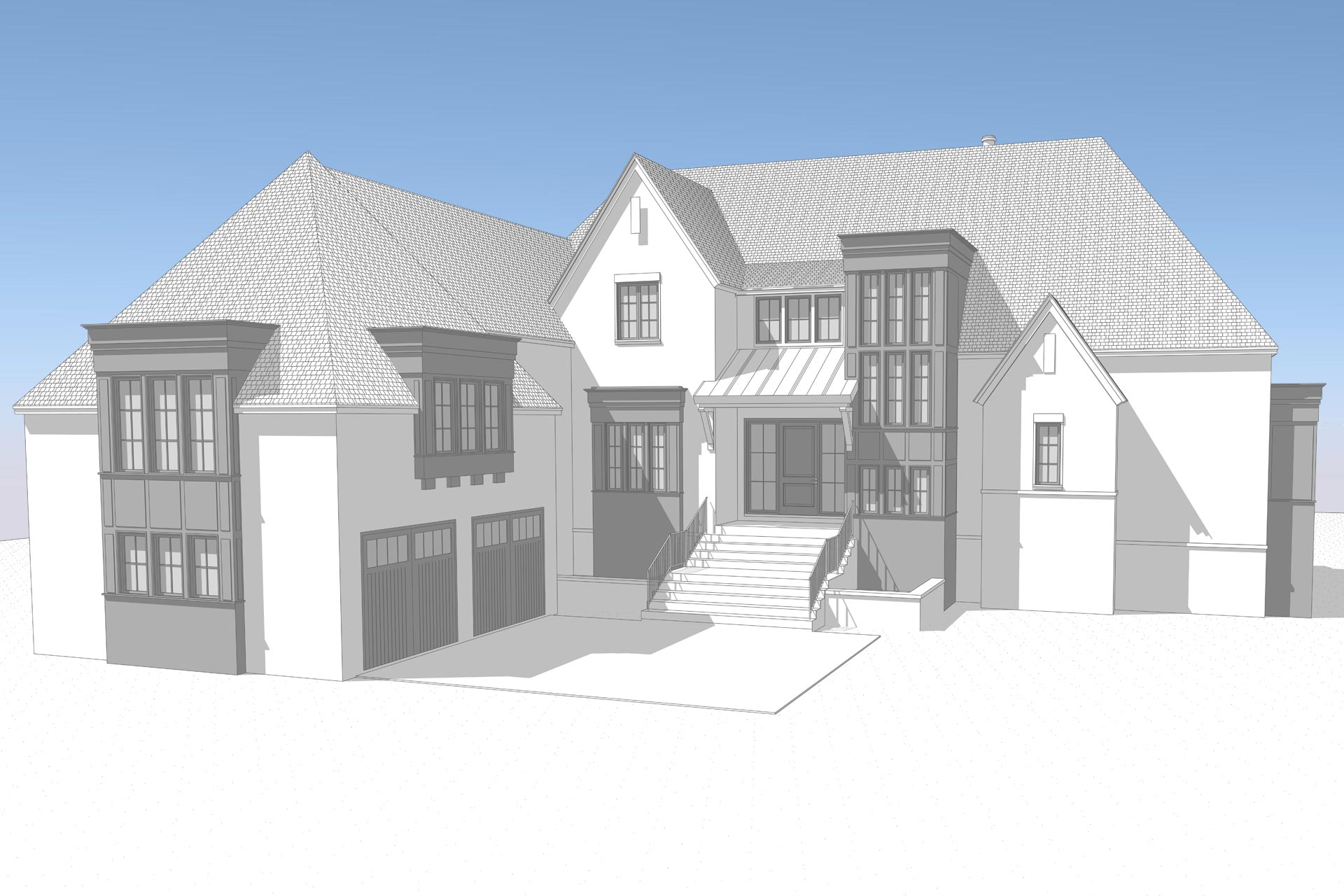 Design rendering for new home in Cassique on Kiawah Island designed by Swallowtail Architecture