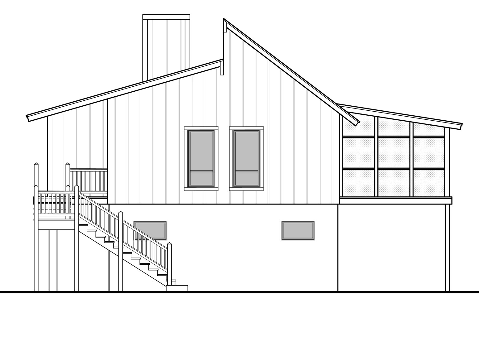 Before image of dated and worn contemporary home in Isle of Palms before renovation by Swallowtail Architecture
